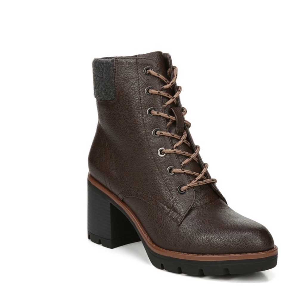 Naturalizer Womens Madalynn 2 Faux Leather Booties Brown
